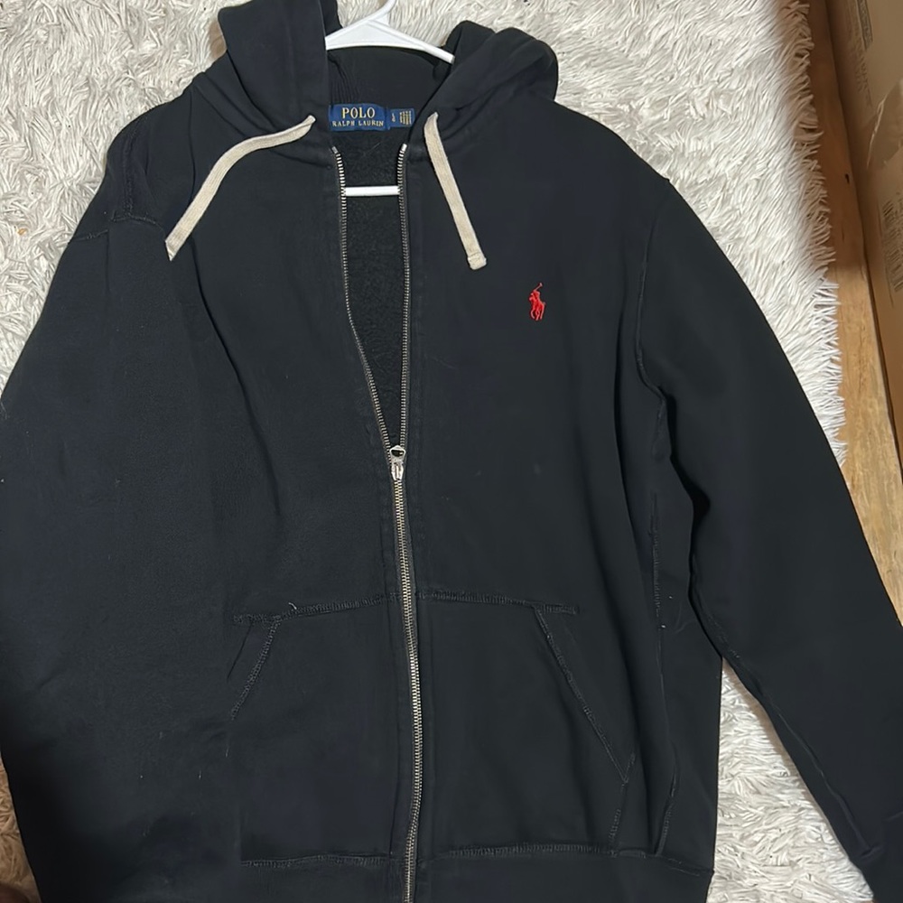 black polo jacket